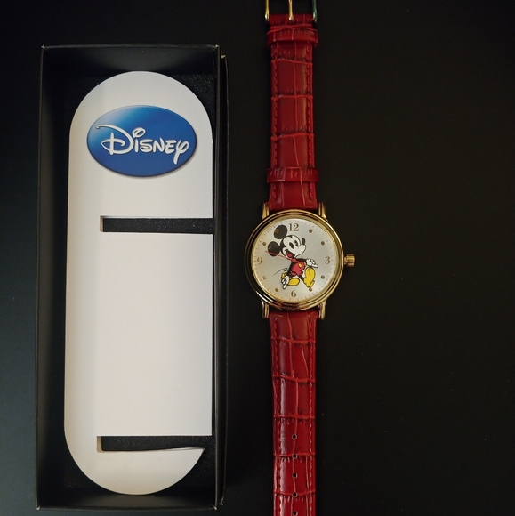 Womans Red Mickey Mouse Watch - Picture 2 of 4